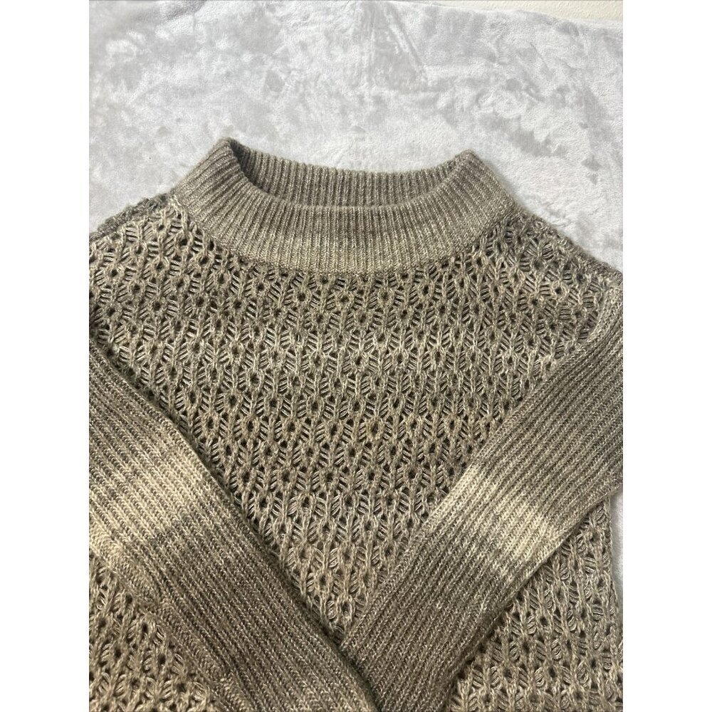 Women’s Tommy Bahama Knitted Sweater Cowl Neck Wool Blend Brown Size Medium - Picture 7 of 13